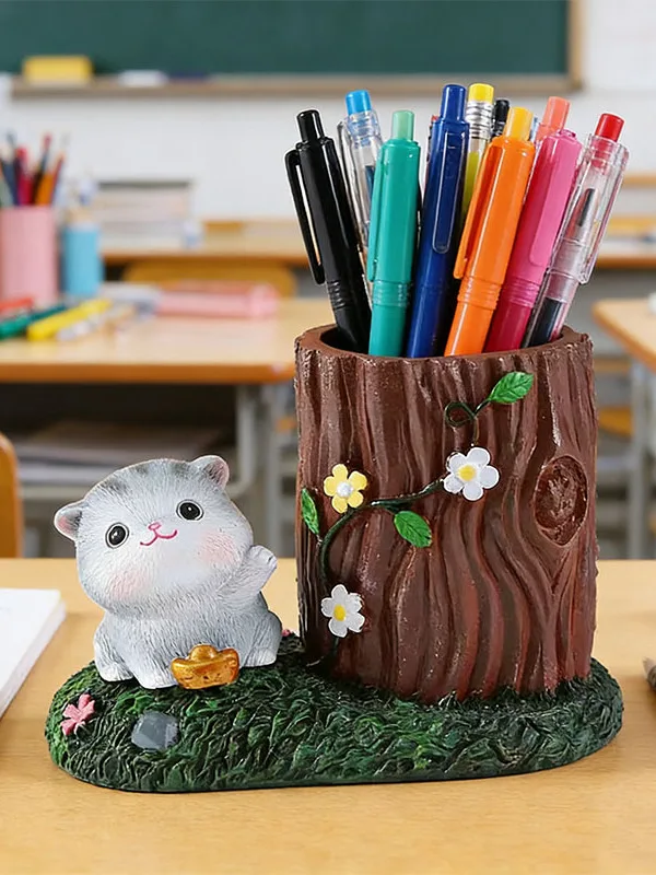 かわいい猫のペンホルダー-友人、クラスメートへの誕生日プレゼント-教師の日ギフト-教師へのデスクトップデコレーション-クリエイティブギフト