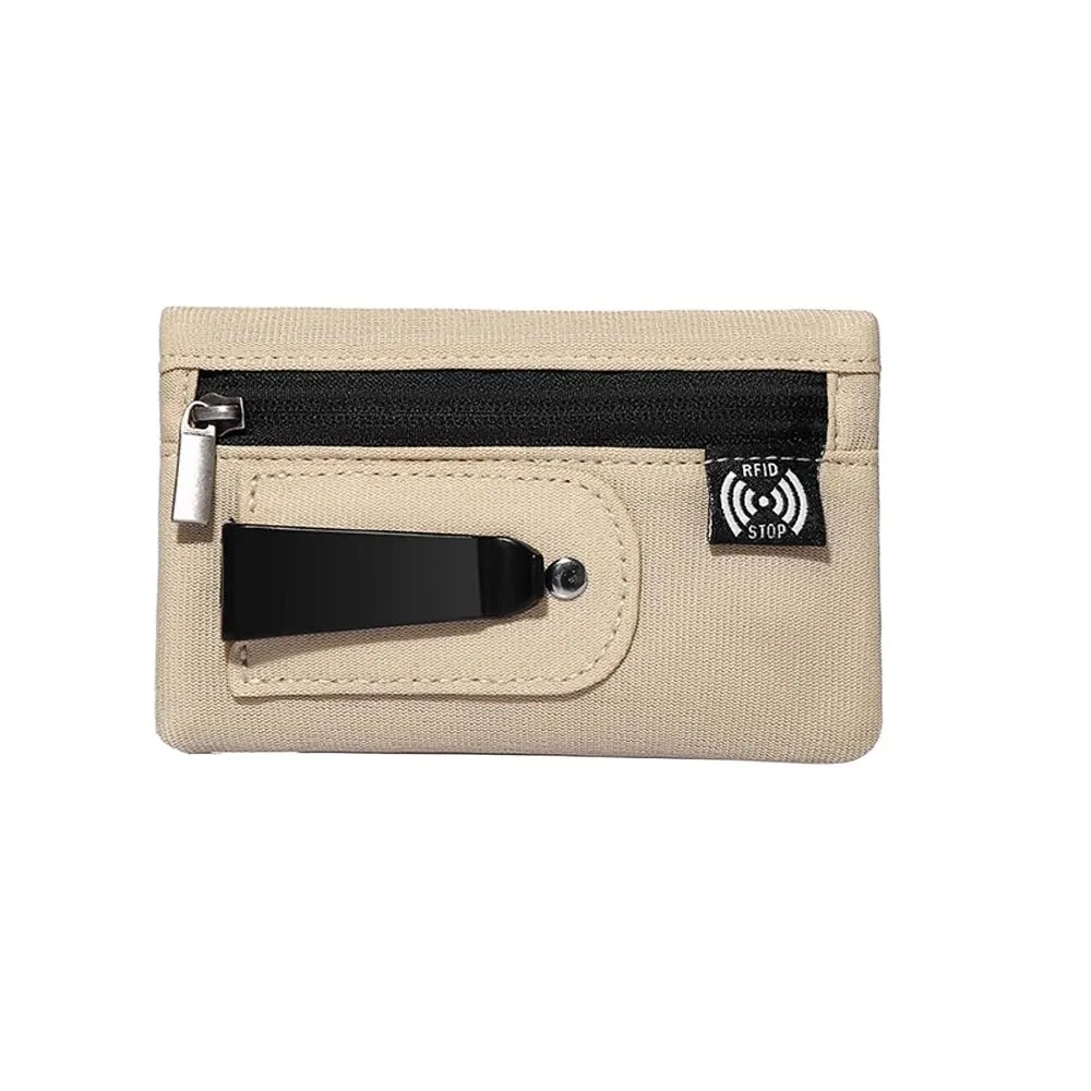 Versatile Thin Clip Stash Pouch Multiple Card Antimagnetic RFID Protection Wallet Classic Simple Short Portable Purse Student