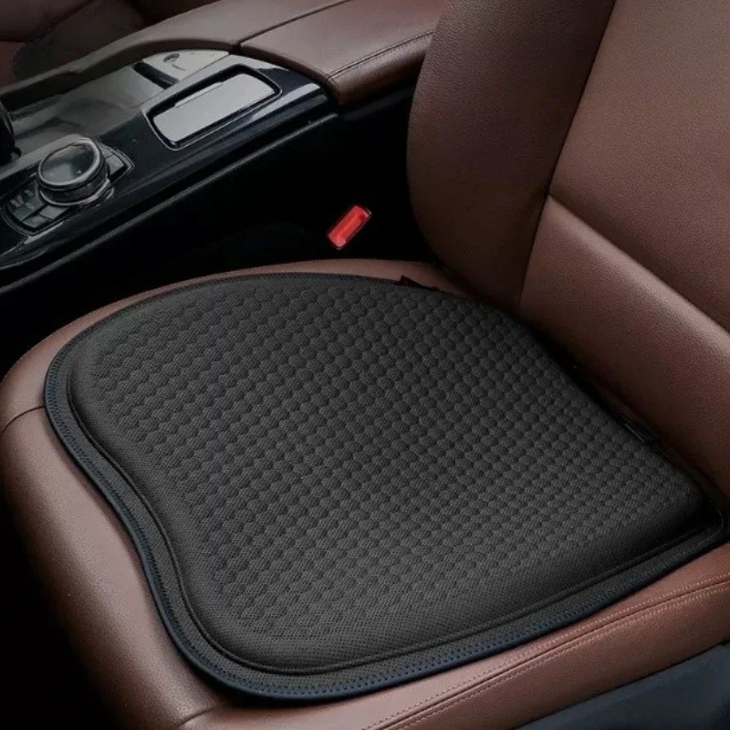 Black Universal Honeycomb Gel Seat Cushion - Breathable Cooling Pad for Car & Office - Ergonomic Pressure Relief & Non-Slip Design for Long Sitting