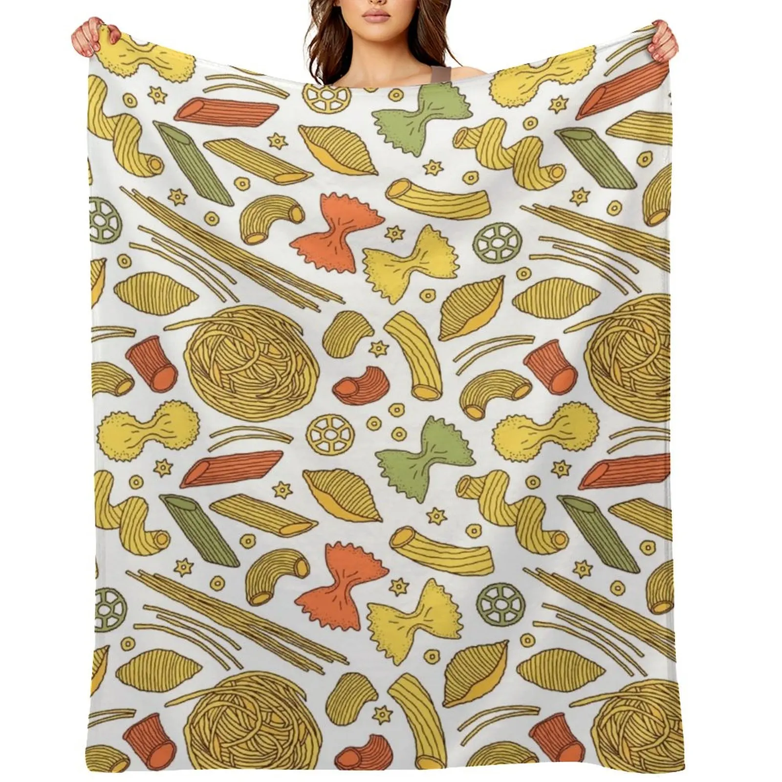 

Pasta Pattern Throw Blanket Plaid bed plaid valentine gift ideas Decorative Beds Blankets