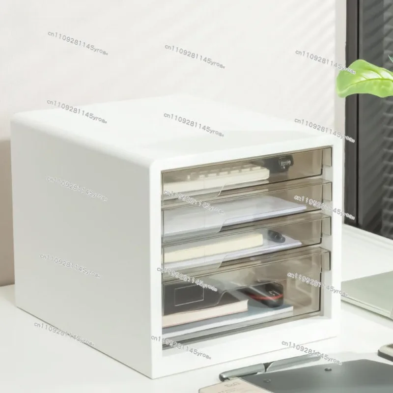 File Cabinet A4 Transparent Drawer Large Capacity Office Desktop Data Classification And Storage