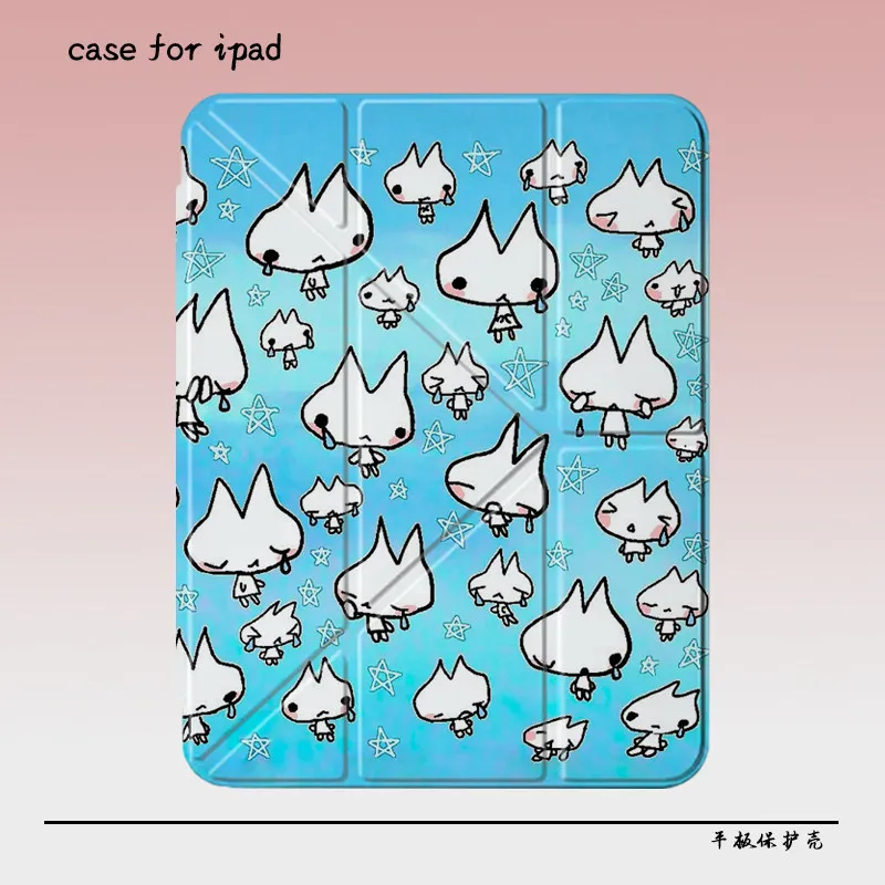 Melancholy Little Rabbit Design For iPad Case iPad 10 Air 7 6 5 4 10.9