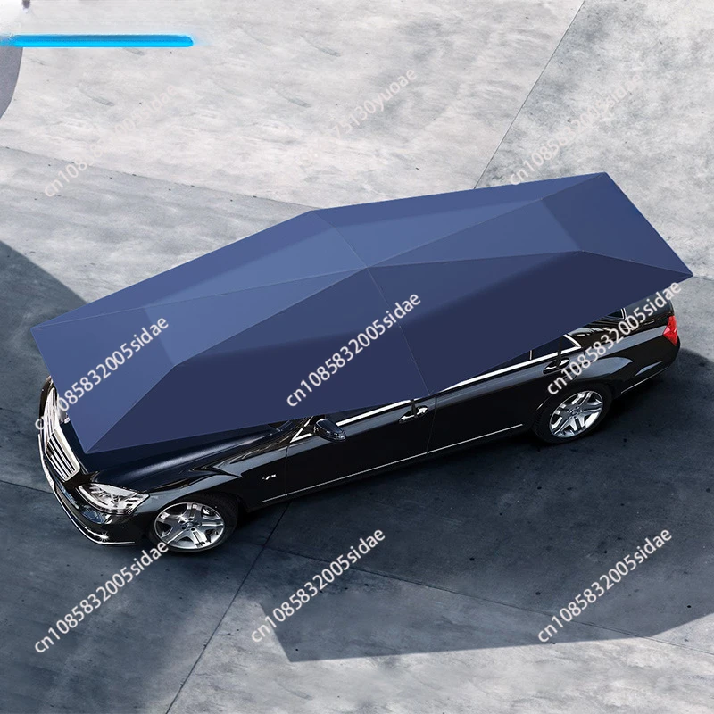 4.2M/4.8M Anti-UV Automatic Folding Sun Shade Covering Rooftop Car Cover Waterproof Car Umbrella with Remote Control