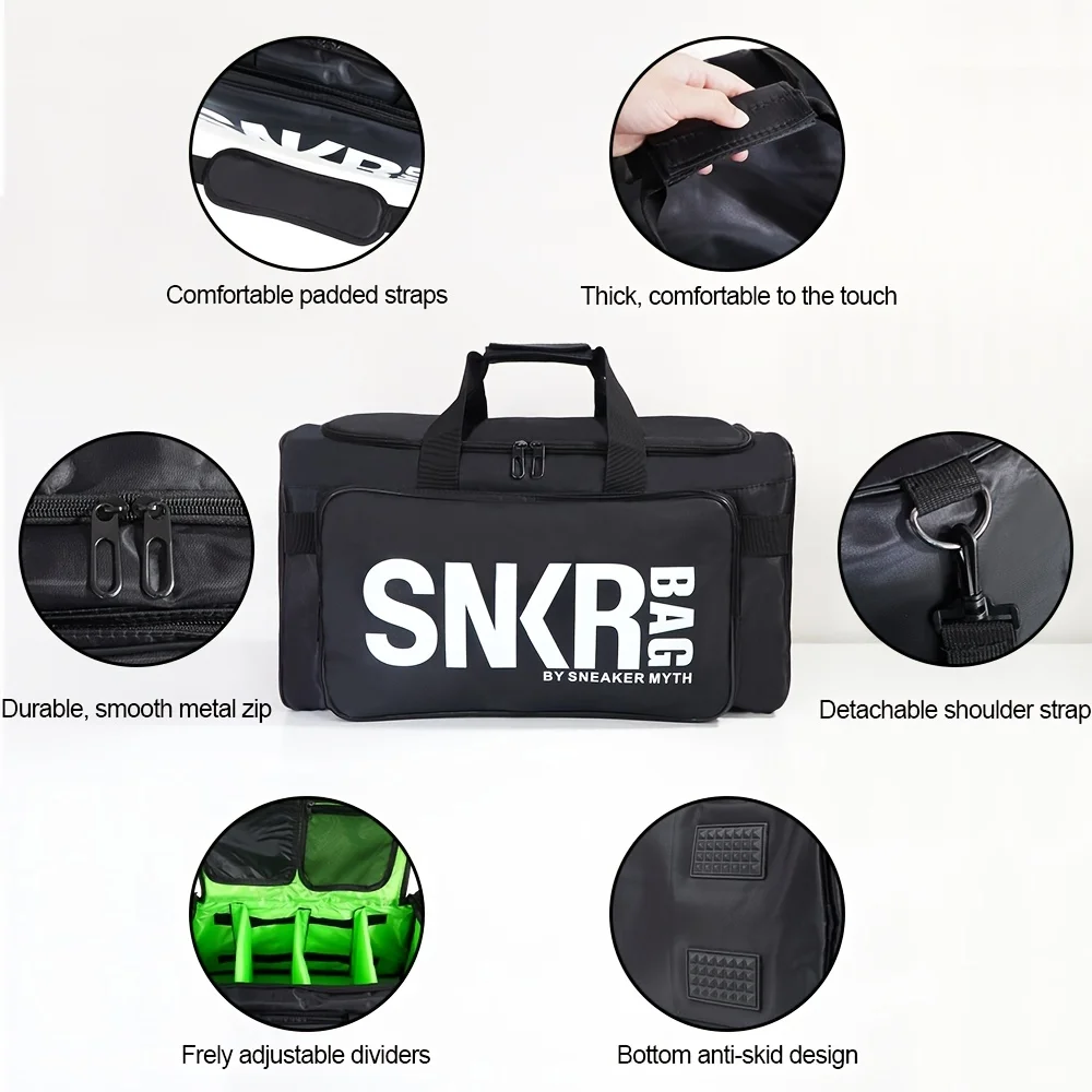 Multifunctional Sports Handbag Lightweight Large Zipper Gym Bag Letter Pattern Oxford Basketball Training Bag