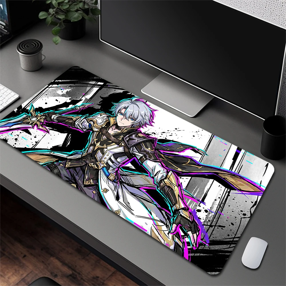 

Genshin Impact Mouse Pad Alhaitham Large Mousepad Gamer Professional Mouse Mat Locking Edge Desk Mat Office Computer Mause Mats