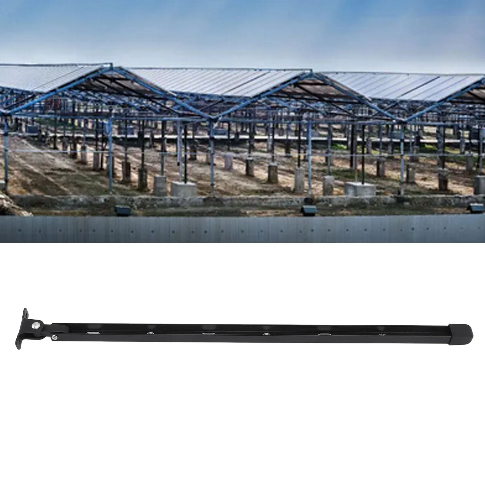 Greenhouse Window Stay Greenhouse Window Stay Sturdy Aluminum Manual Greenhouse Roof Vent Opener Bar Kit with 6 Screws 15.35in