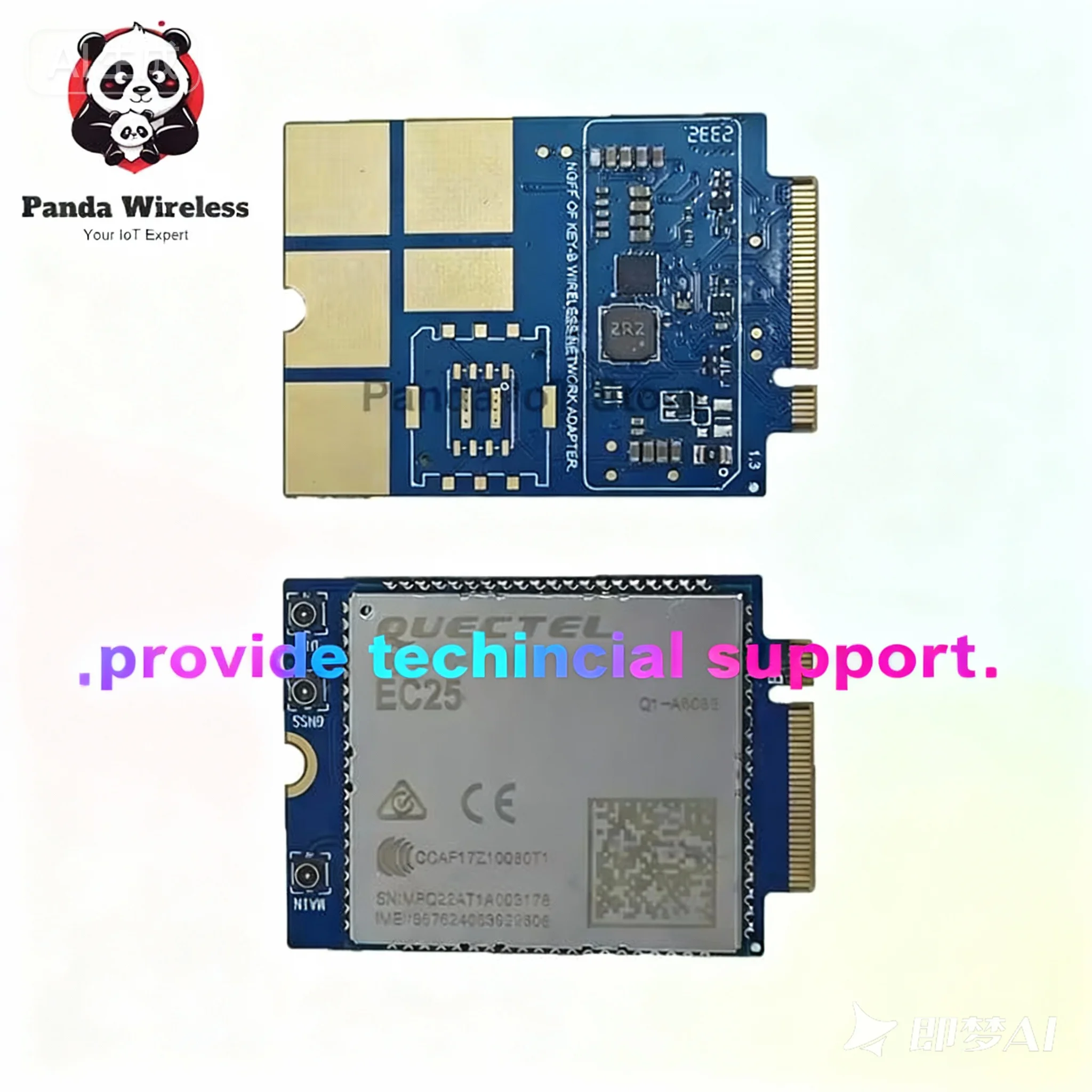 

Quectel LTE CAT4 EC200A-AUHA EC200AEUHA EC200UCNAA M.2 Interface Wireless Module Nano SIM(default) Size 40mmx30mm Module Series