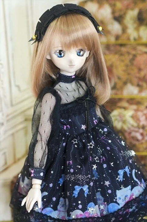 [wamami] Black Lace Dress For 1/4 MSD 1/3 SD DDM DDL AOD Doll Dollfie Outfits