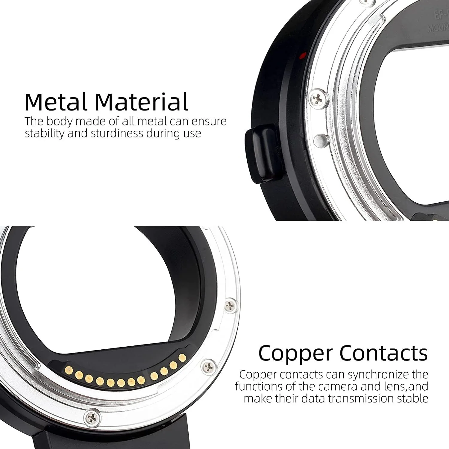 M05K EF-EOSR Camera Lens Auto Focus Adapter Ring Replacement for Canon EF EF-S R7/6/10 R5C R3/5 RP Lens Full Frame Camera