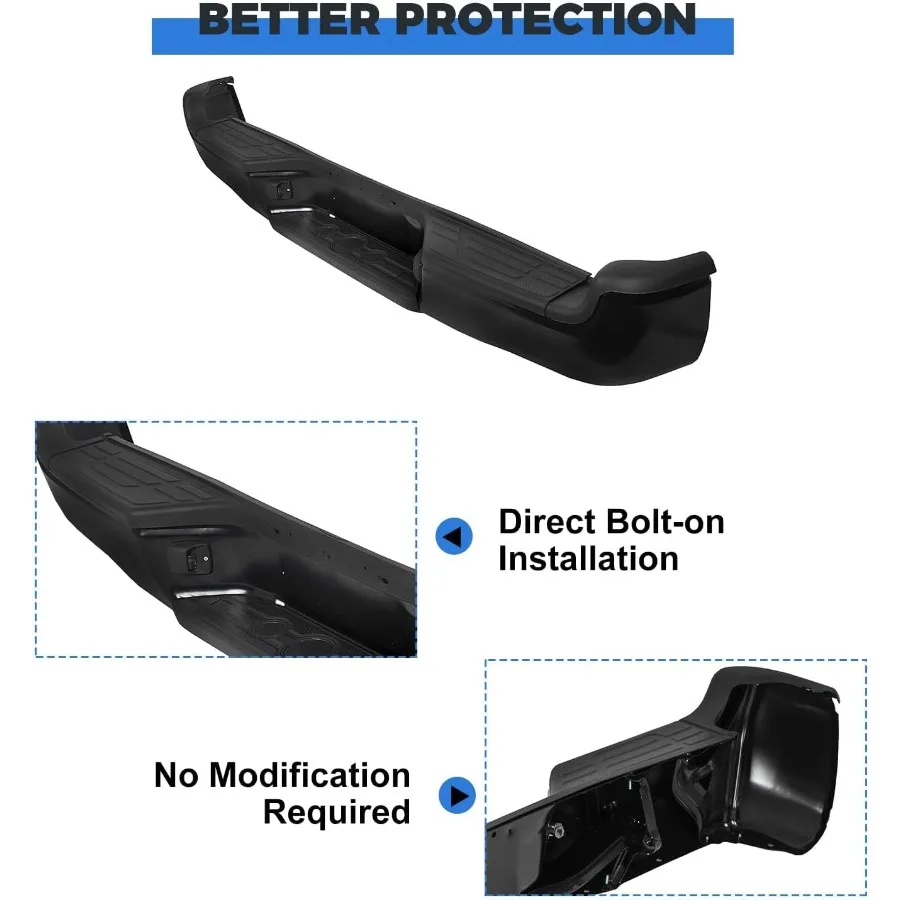 المصد الخلفي من الفولاذ متوافق مع 20052015 Toyota Tacoma لاستبدال المصد الخلفي TO1103114 Fleetside Styleside مع Re #4