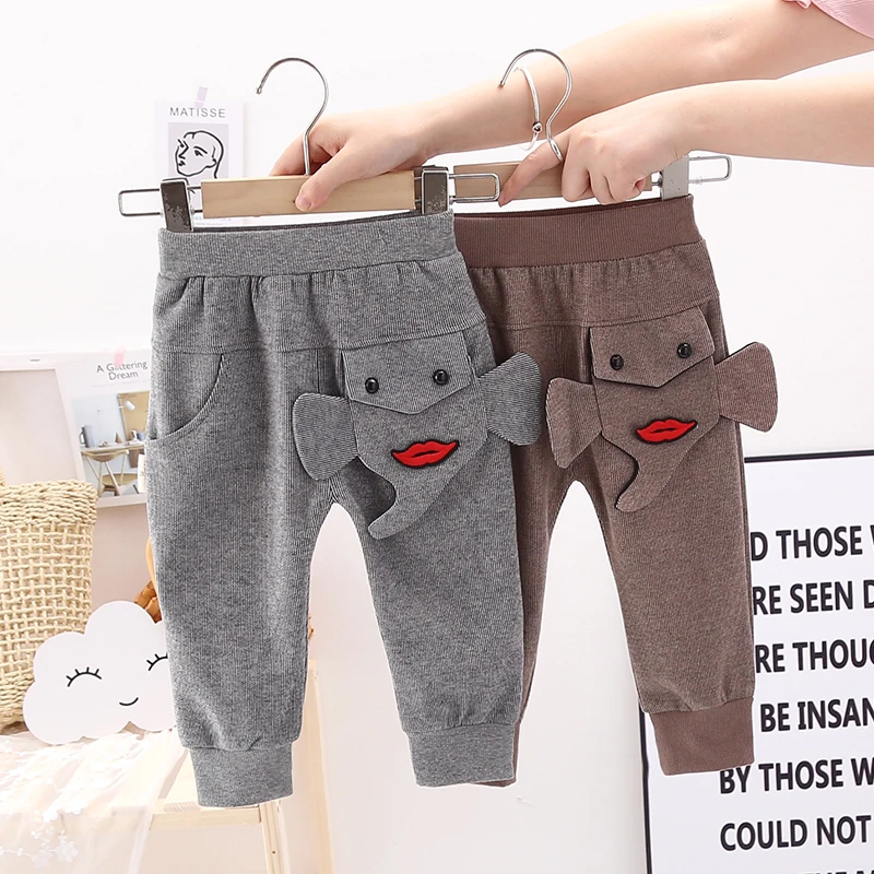 IENENS 0-3 Years Kids Baby Boy Long Pants Toddler Infant Boys Cotton Trousers Boy\'s Casual Harem Pants Children Cartoons Bottoms