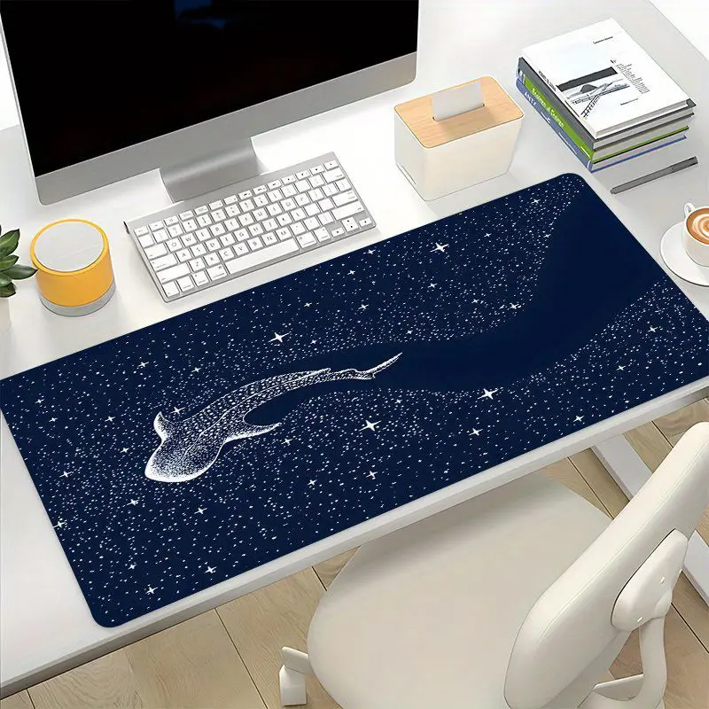 Blue Whale  Deskmat Gaming Laptop Mausepad Xxl Large Whale Topic  Pad on The Table Office Gamer Accessories Keyboard Mouse Mats
