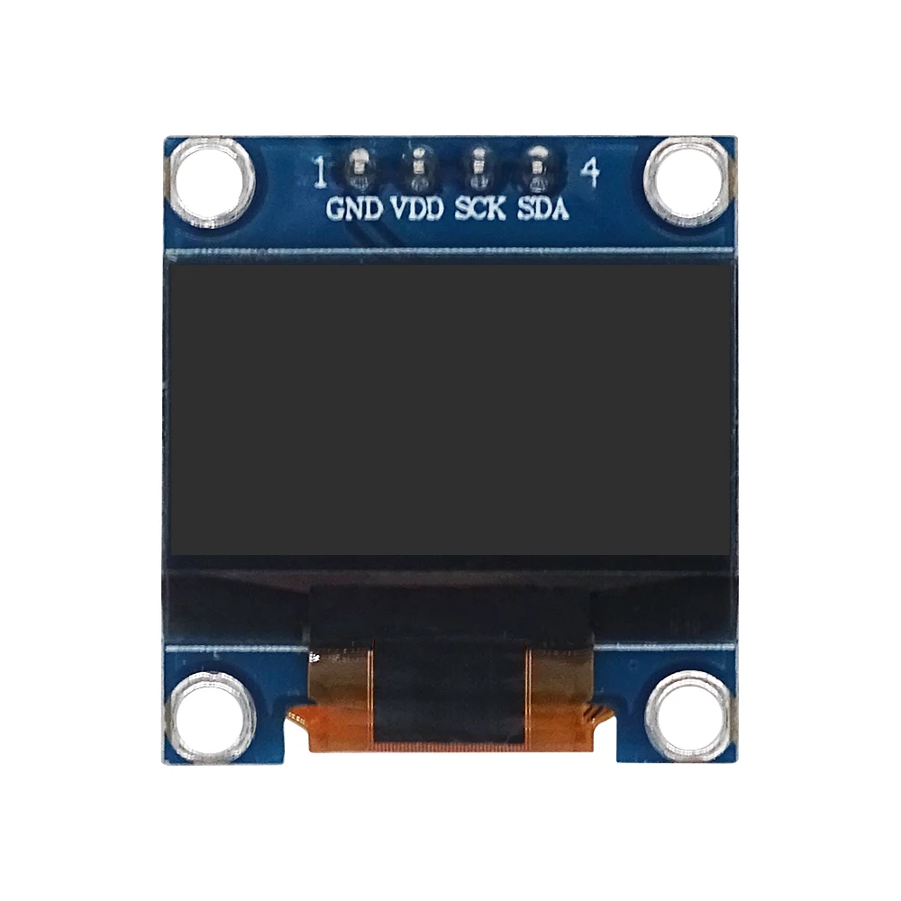 0.96 Inch Oled Display Module Ssd1306 I2c Iic Spi Serial 128x64 Lcd 4 Pin Yellowblue Whiteblue For Arduino(pin Headers Soldered)