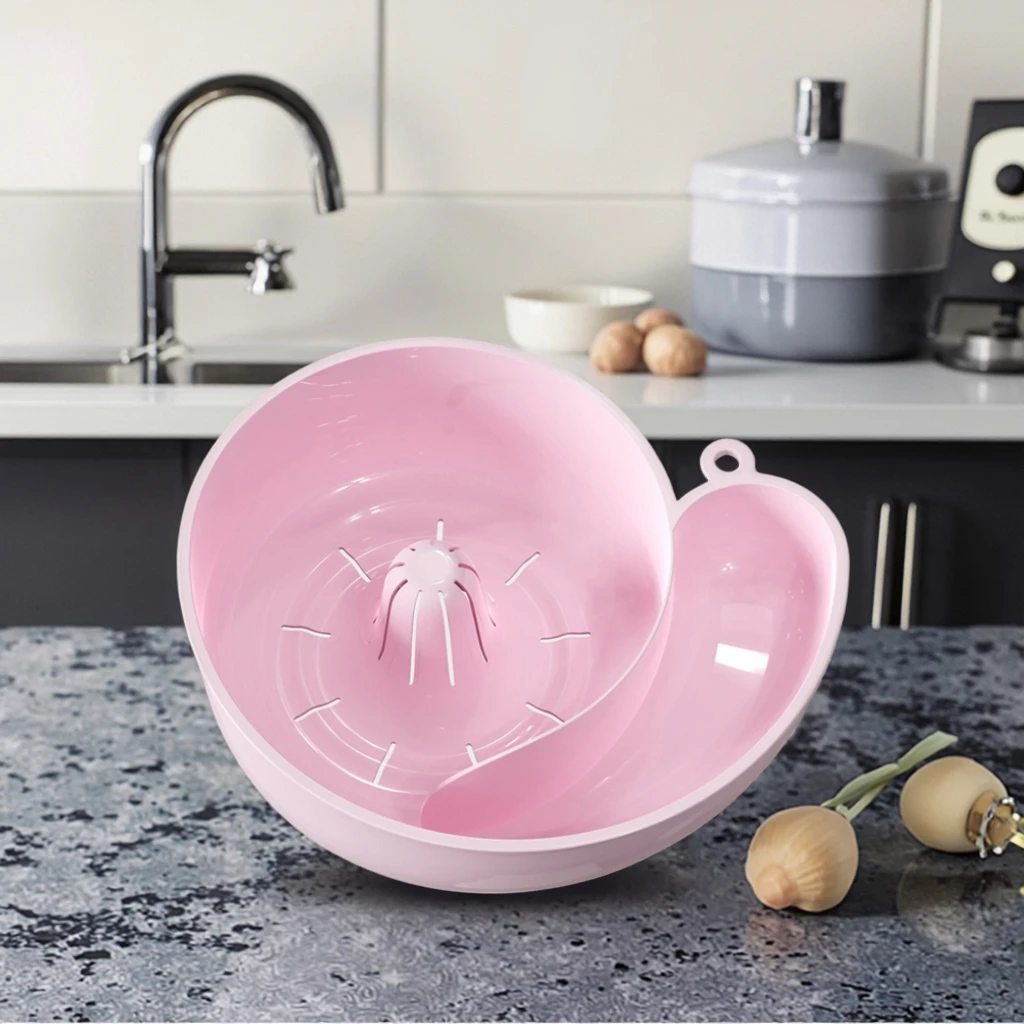 Cesta de limpieza automática de drenaje con forma de caracol 2 en 1, filtro de plato de fruta, accesorios de cocina para lavado de frutas de calidad alimentaria para el hogar