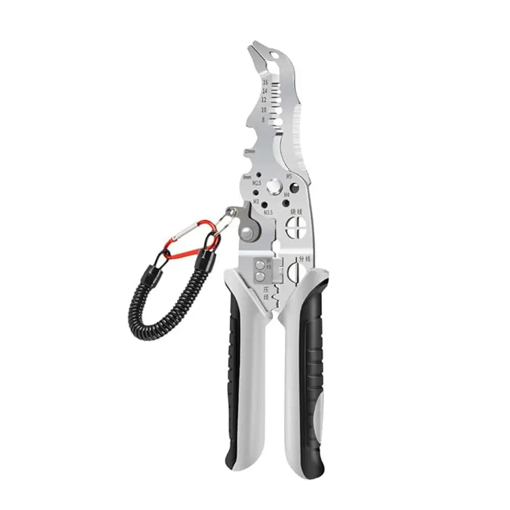 Straight Wire Stripper Bent Cutting Copper Wire Crimping Pliers Striper Wire Electrician Cable Stripper Tools Cutting Pipe X5L0