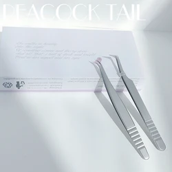 Sandblasting Tweezers Large Friction Silver Tweezer Tip Polished Make Fan 3D 4D 5D 6D Eyelashes Perfect Closure