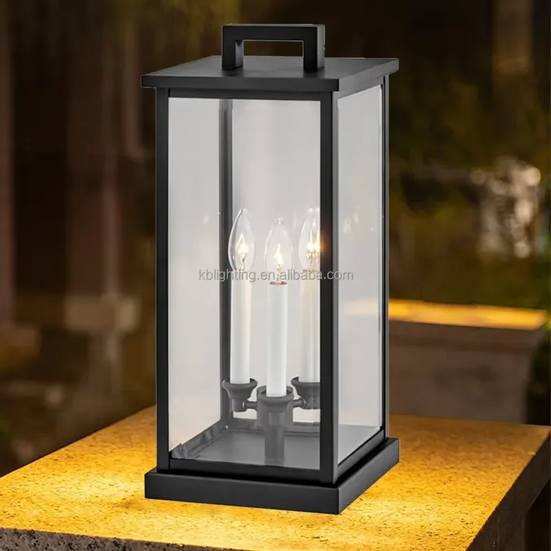 Modern LED Outdoor Pillar Light Waterproof Garden Fence Lamp Exterior Wall Mounting Fixture for House Yard Patio Decorative