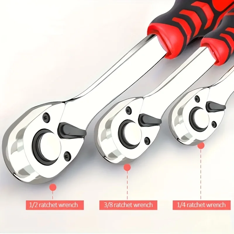 

216-Pieces Professional Mechanic's Tool Set Durable Carbon Steel Ratchet Wrenches Sockets Screwdrivers Home Vehicle