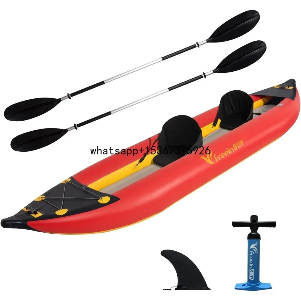 Kayak|Emergency Boat| 1-2 Person Professional Series Lightweight Inflatable Kayak Sit-in Kayak Set with Paddle