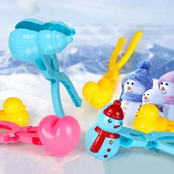 4pcs Cute Bear Duck Snowball Clip Snow Clay Ball Maker Creative Snowballs Mold Snow Shovel for Kids Outdoor Sports Snow Toys