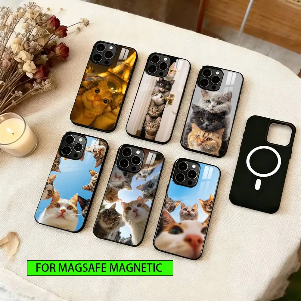 

The Cat Crew Phone Case For iPhone17,16,15,14,13,12,11 Plus,Pro Magnetic with Magsafe Wireless Charging