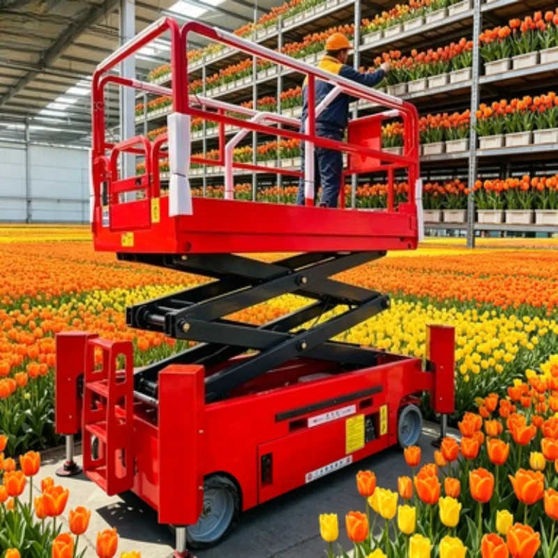 8m 10m Scissor Lifting Platform Battery Powered Work Platform Self Propelled Scissor Lift Hydraulic Lift Table for Warehouse