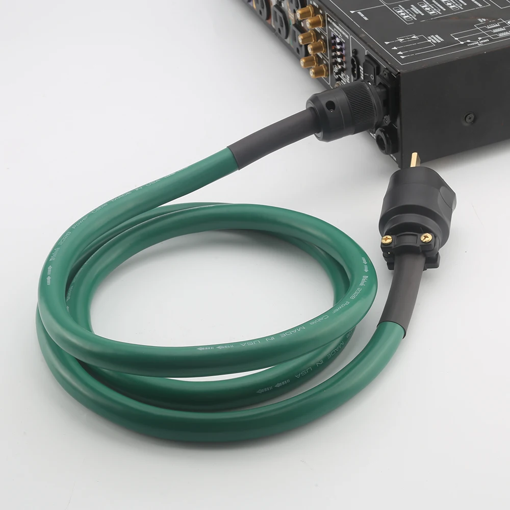 、2328 HiFi Power Cord UK Plug Copper-Plated Silver Mixed Audio Amplifier Connection Line High Quality Sound Enhancer