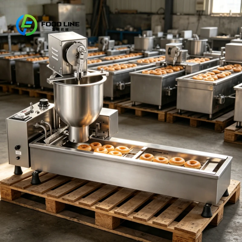 Customized Automatic Donut Production Integrated Batter Extrusion & Constant Temp Frying Tank Machine for Small Pastry Shop
