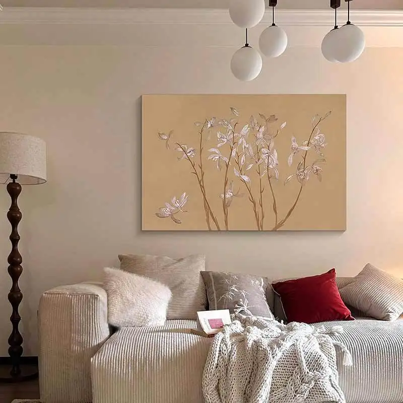 

French antique decoration living room bedroom flower canvas painting