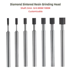 SDC Resin Sintered Diamond Grinding Head 3mm Shaft Inner Hole Grinding Rod For Polishing Tungsten Steel Ceramics CNC Tool