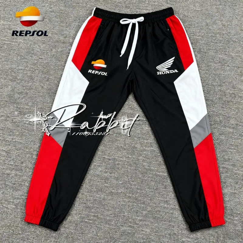 

Новые модные уличные велосипедные брюки Honda Racing Team, скоростные сухие брюки, мужские повседневные брюки для гонок на мотоциклах по бездорожью