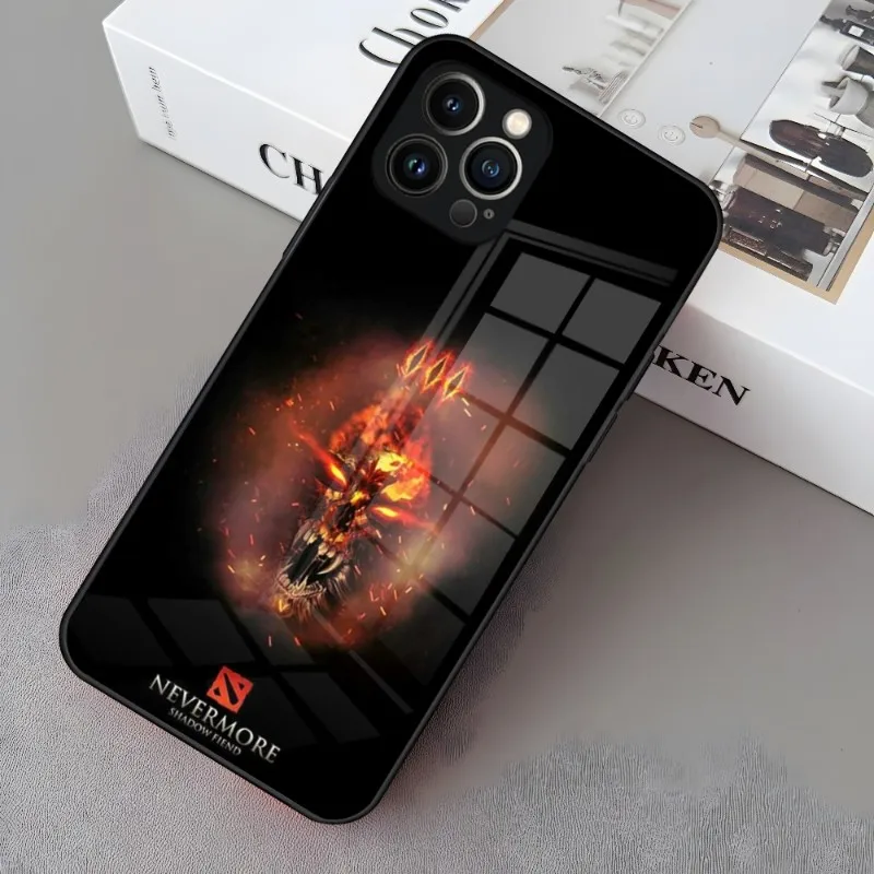 جراب هاتف لعبة Dota 2 لـ iPhone ، جراب زجاجي ، 15 ، 14 ، 12 ، 11 ، 13 Pro Max ، Mini ، 8 ، X ، Xr ، Xs ، 7 Plus