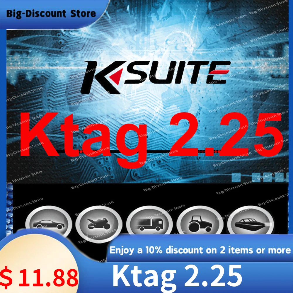 Newest Ktag 2.25 for Kess V5.017 Cars Trucks ECU Programmer K-T-A G V7.020 Online Version