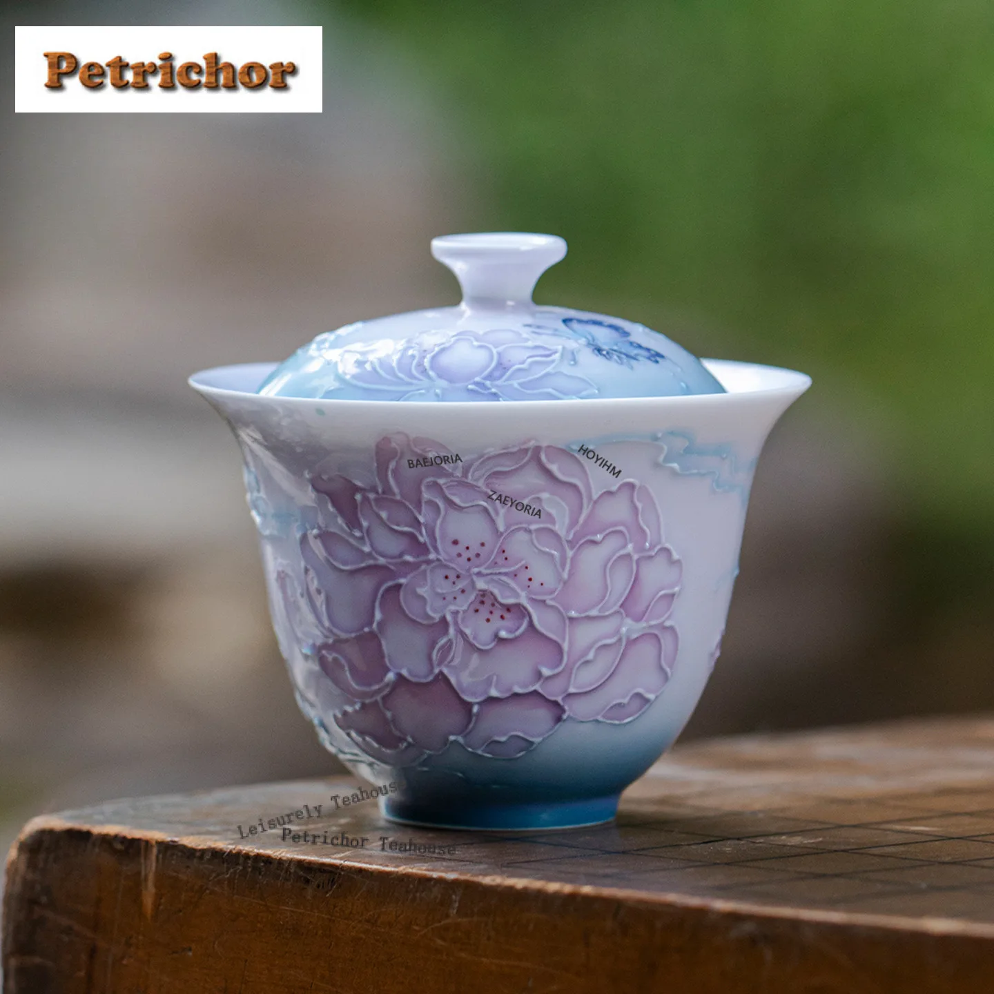 

130ml Hand-painted Peony Gaiwan Retro Tea Tureen Tea Bowl With Lid Kit Tea Maker Cover Bowl For Tea Accessories Collection Craft