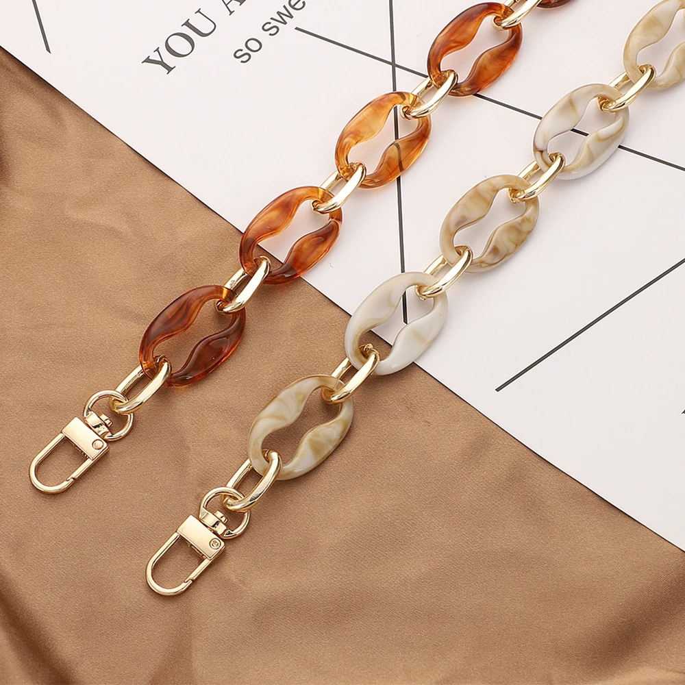 40/60cm DIY Handbag Chain Acrylic Shoulder Bag Strap For Women Purse Crossbody Bag Handles Resin Chain Belt Bag Part Accessories