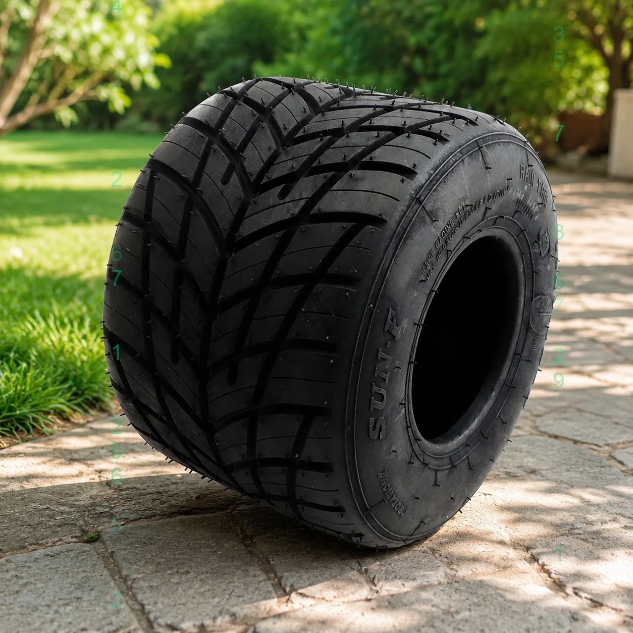 High Quality 5 Inch Rain Tire 11x7.10-5 Tubeless Vacuum Tyre for Go Kart Drift Rear Wheel