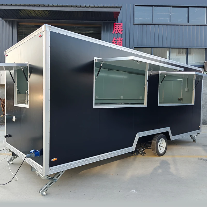 5m Foodtruck Trailer Professional Cooking Equipment with Porch Fully Equipped Custom