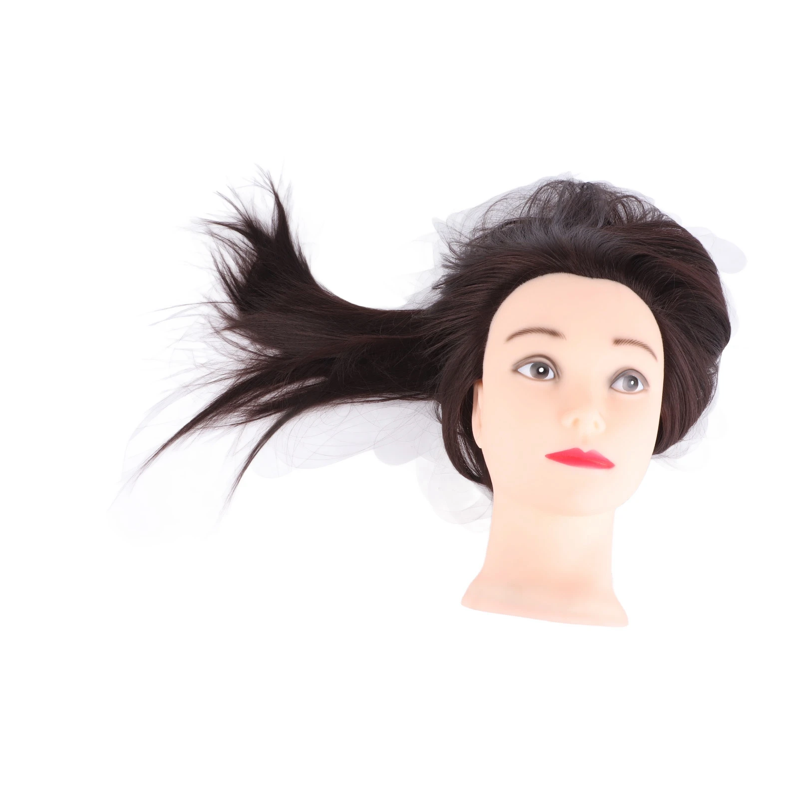 Cabeça de treinamento de cabeleireiro 24 polegadas modelo manequim cosmetologia prática com suporte de braçadeira