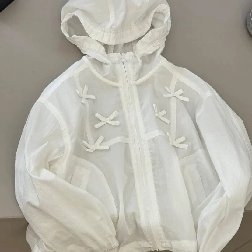 

New Summer Girls' Jacket Thin Children's Bow Sweet Coat Western Sunscreen Coat