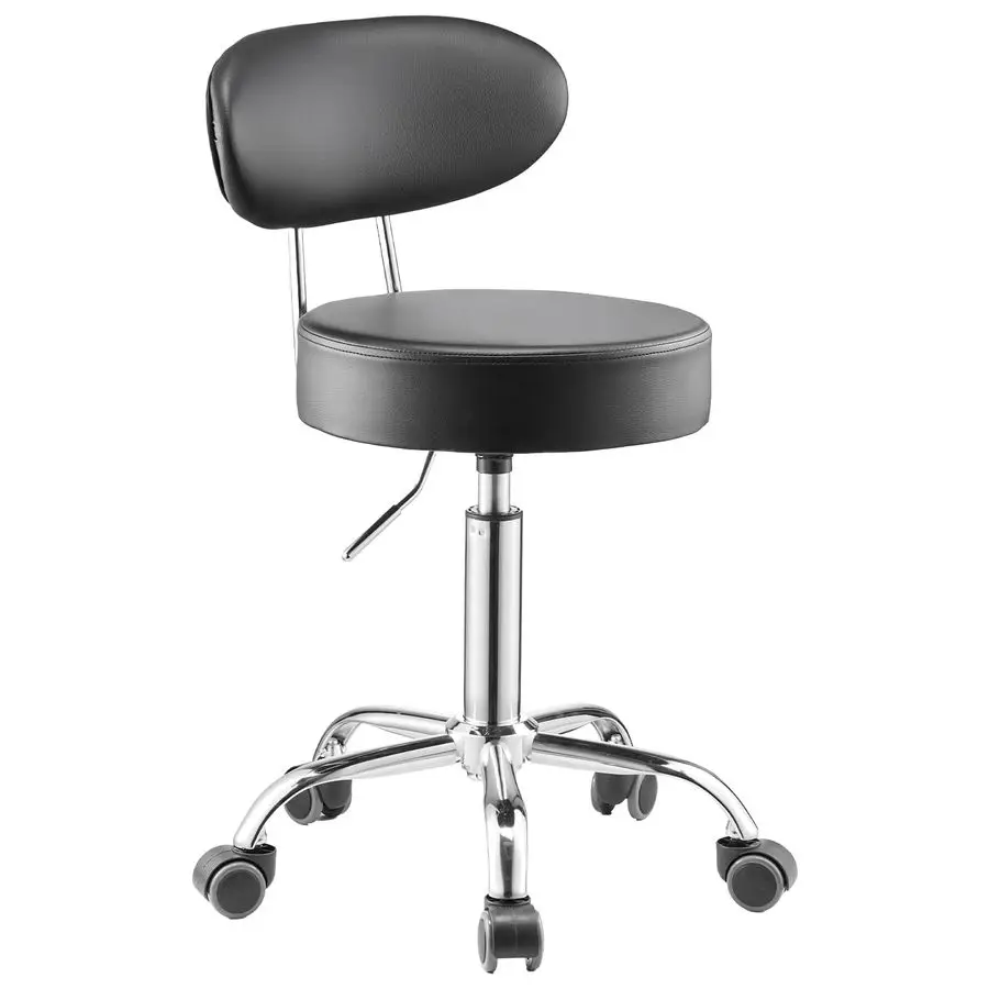 

Магазинный табурет со спинкой, пневматическое гаражное сиденье с регулируемой высотой, нагрузка 300 фунтов, сиденье для крепления на роликах, мастерская с мягкой обертой на 360°