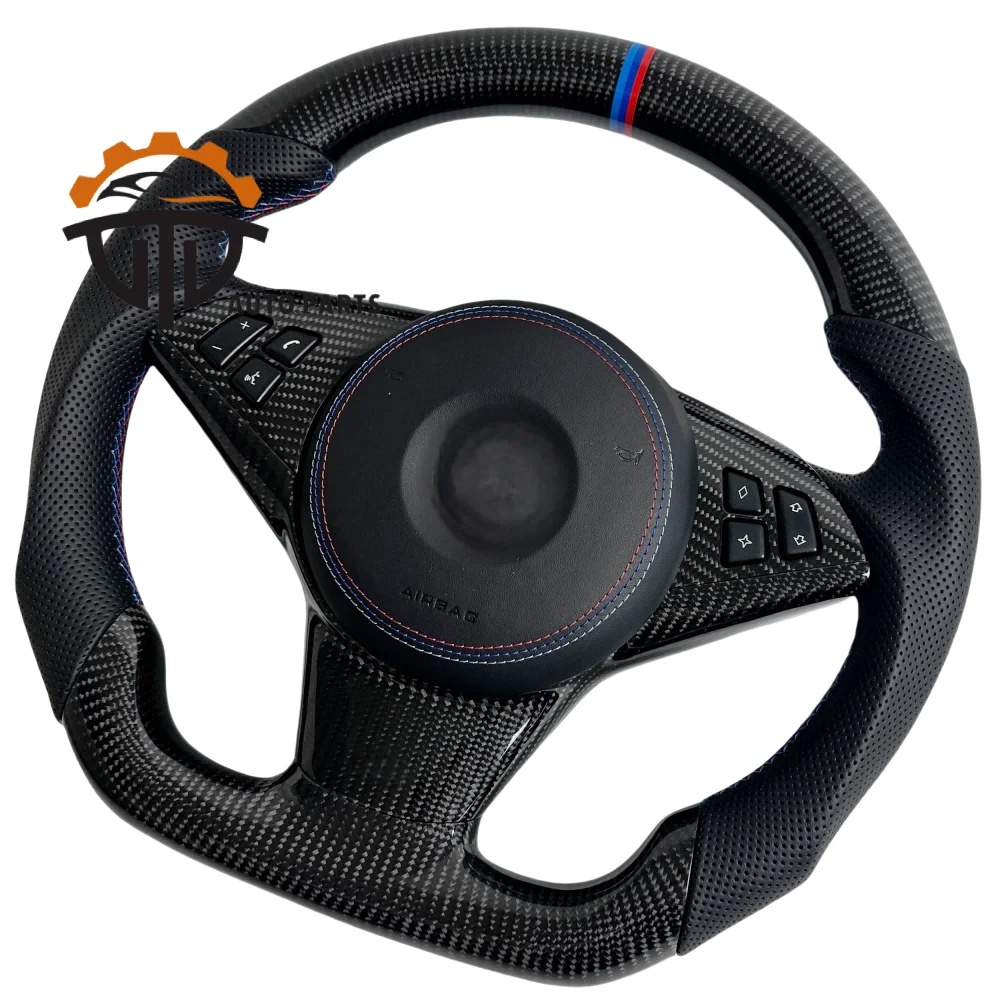 

Customized Auto Car Parts Glassy Carbon Fiber Steering Wheel For BMW E60