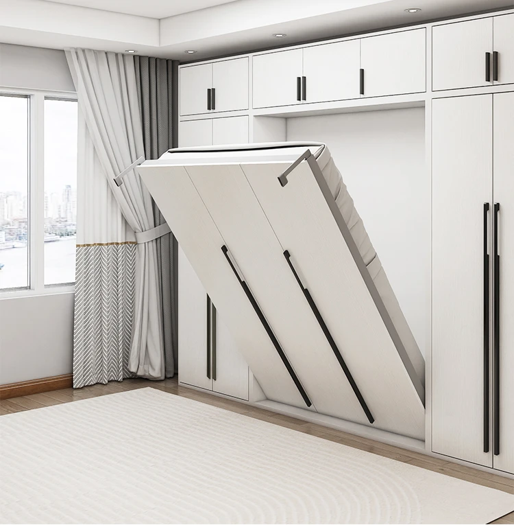 Invisible bed hardware accessories, foldable bed, up and down, flipped bed wall, wardrobe, integrated concealment