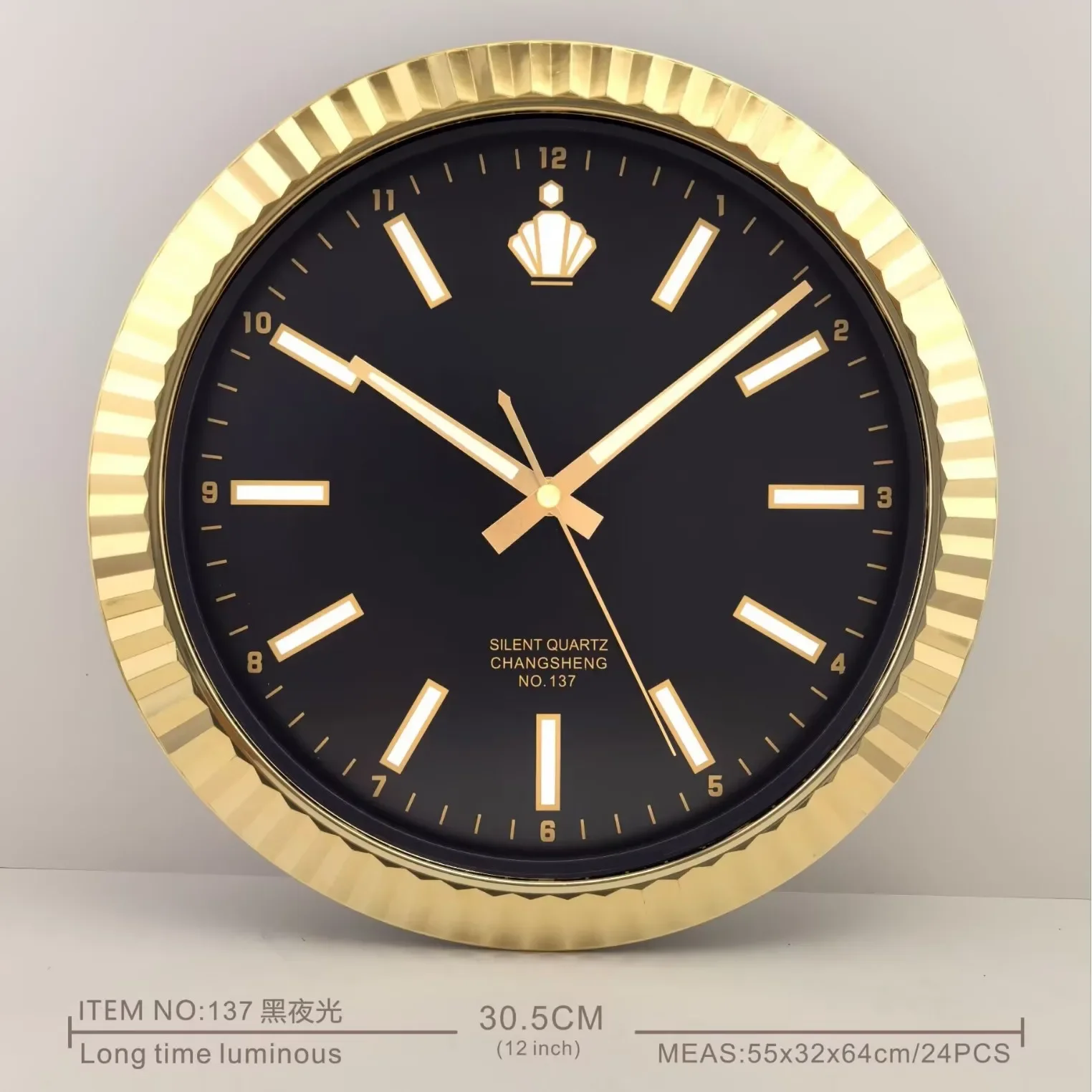 Modern Design Ro l e Wall Clock Silent Quartz Needle Luxury Wall Clocks Silent Sweep Second Home Creative Water Ghost Wall Clock
