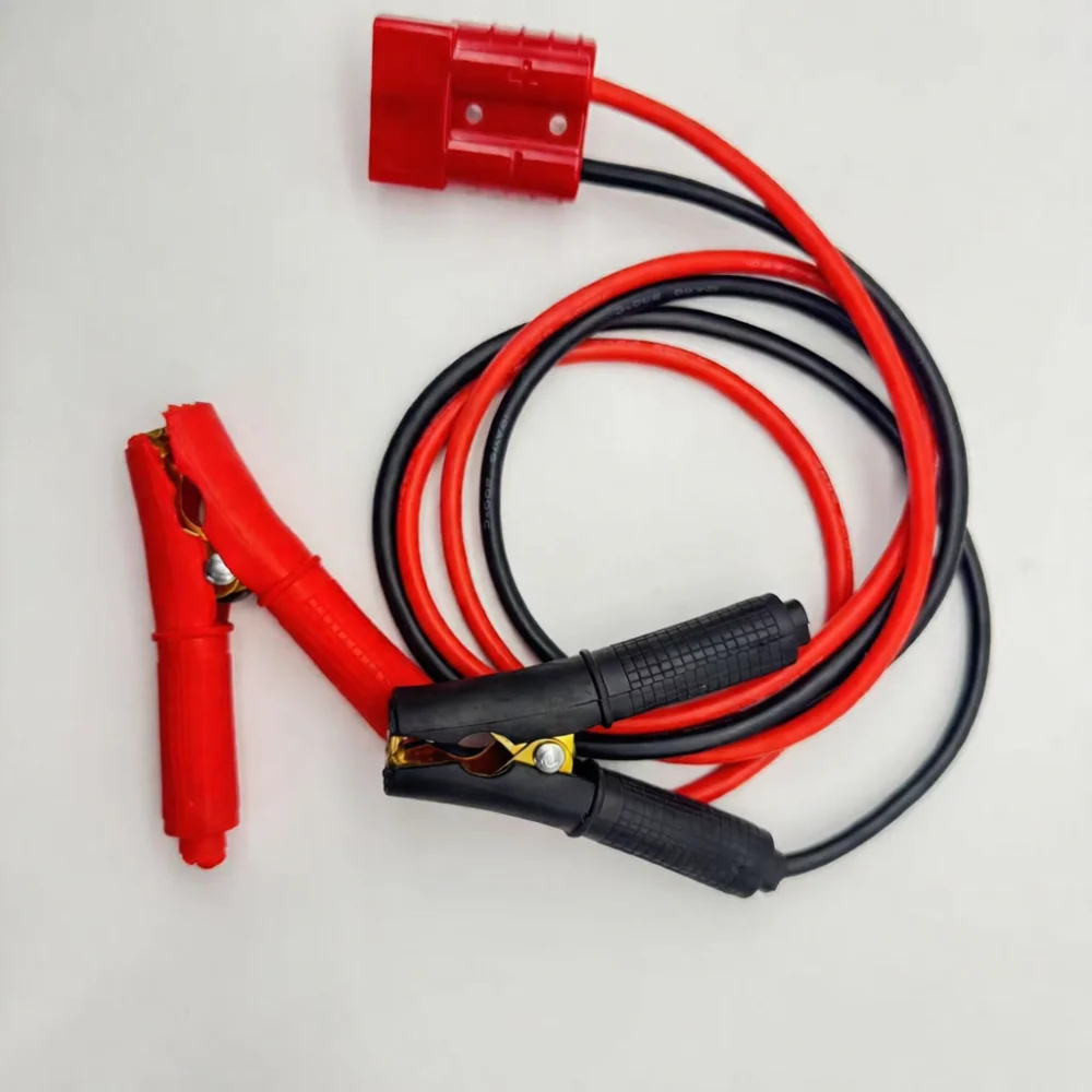 Flexible 10AWG Silicone Wire 50A Anderson Plug To Alligator Clip Adapter Cable For Power Storage Connection Gear
