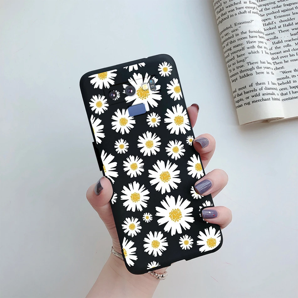 Silicone Case For Samsung Galaxy Note 9 Cute Daisy Flower Pattern Soft TPU Back Cover for samsung note 9 note9 n960f phone case