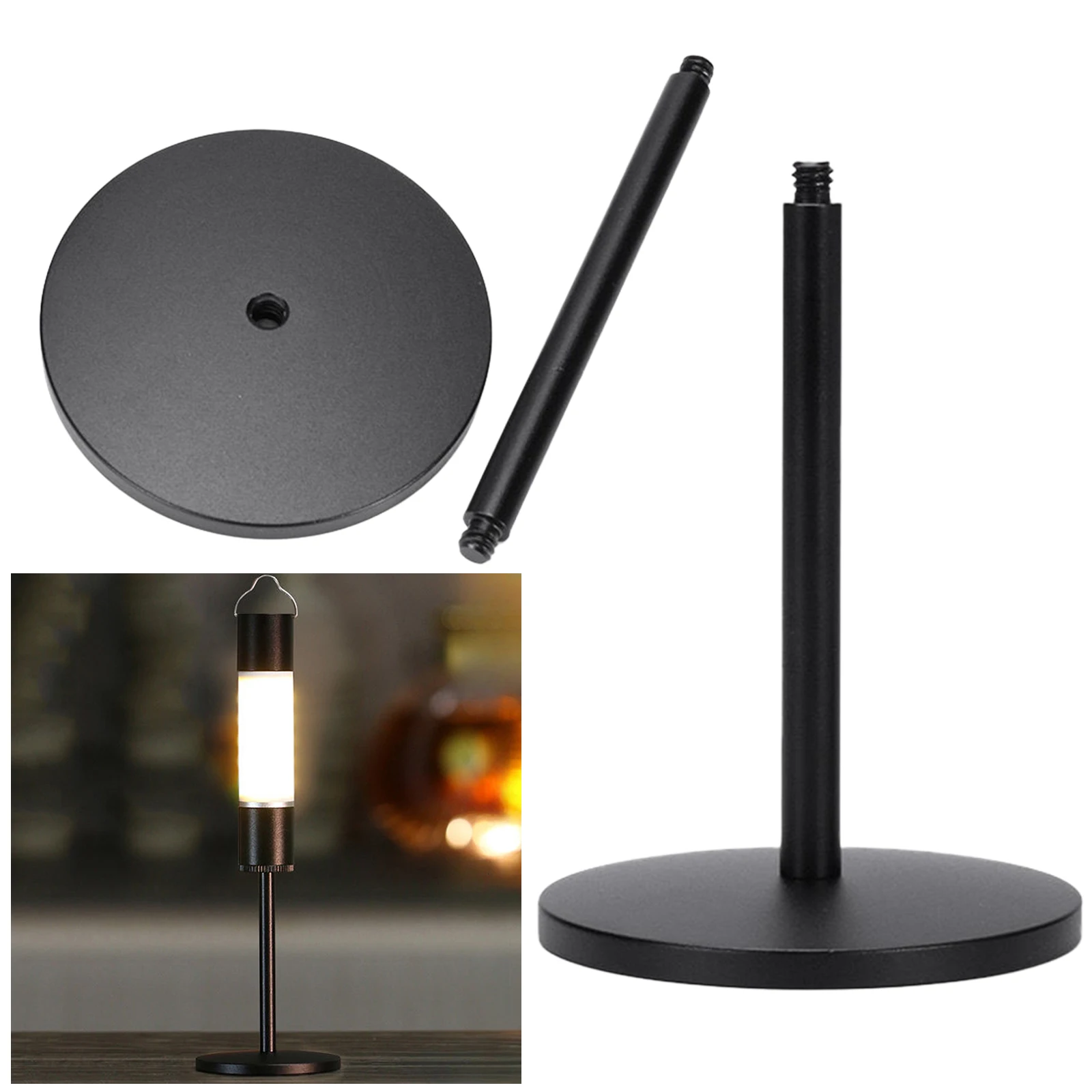Portable Desktop Lamp Stand Aluminum Alloy Outdoor Lantern Bracket Lantern Stand Holder for Camping