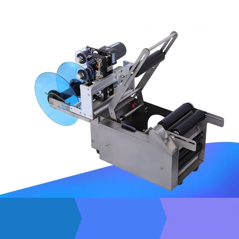 MT 50C Semi-automatic Round Bottle Labeler, Label Printing Machine with Date Printer for Cans and Beverage Bottles