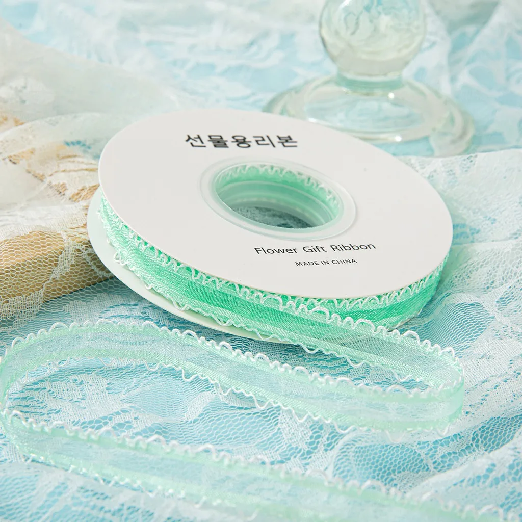 Frilled Trim Ribbon Translucent Sewing Trim Ribbon Lace Edge Ribbon Classic For Gift Wrapping Garment Embellishment Handcraft