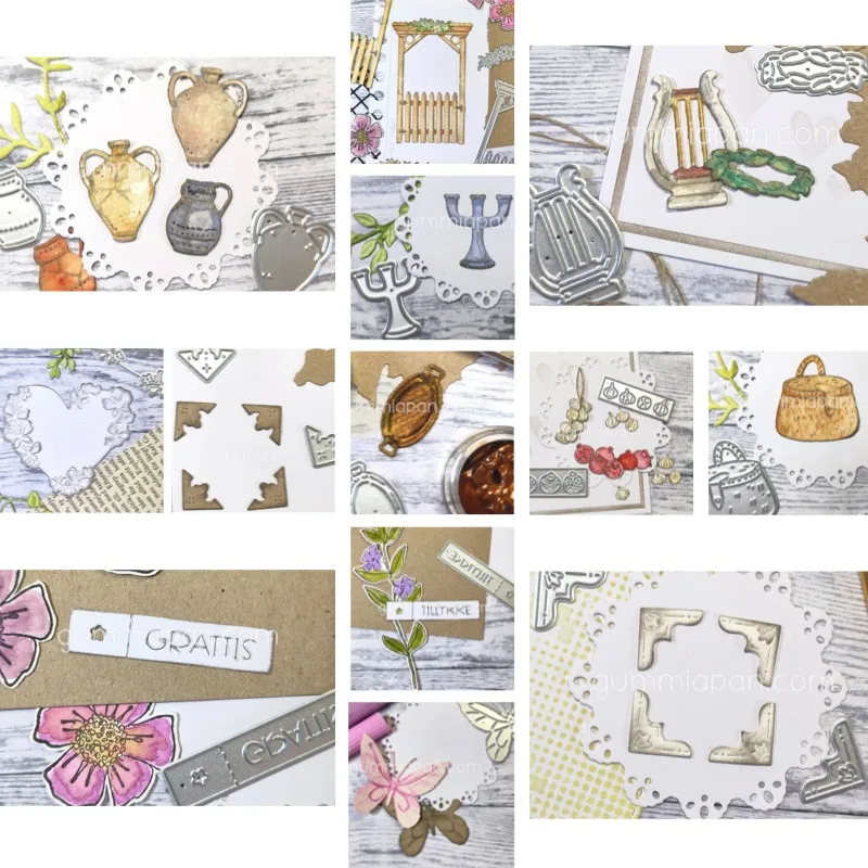 Matrices de découpe en métal pour fenêtres et portes en bambou, pochoir de décoration pour scrapbooking et journal, gabarit de gaufrage, carte de vœux DIY faite à la main