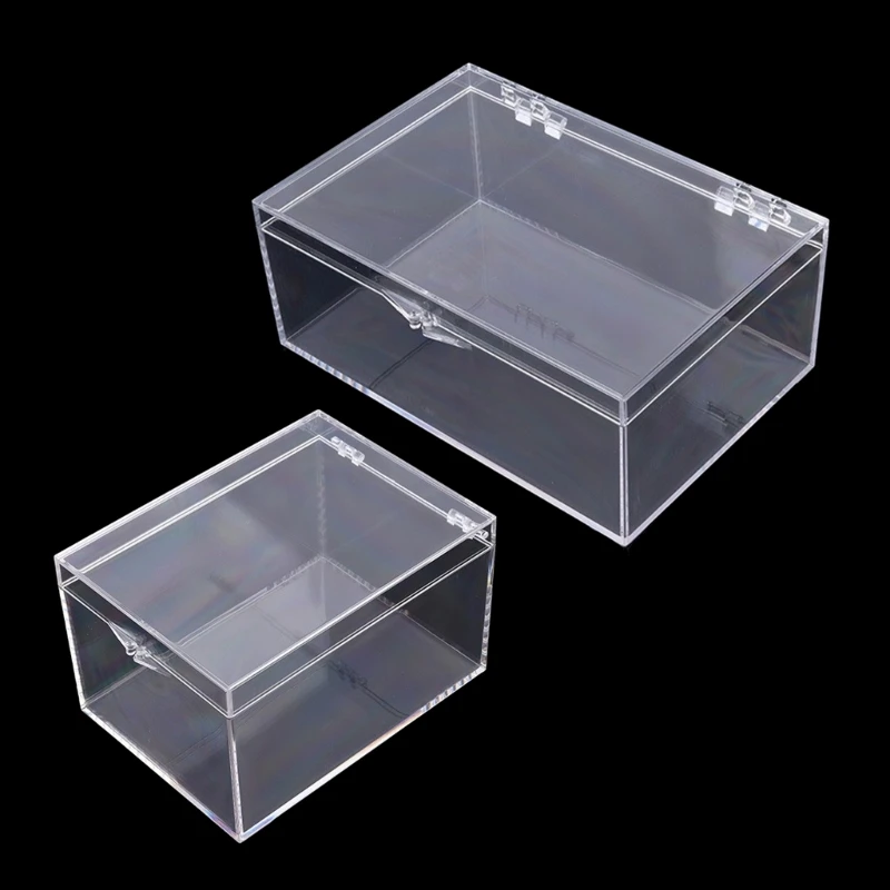 

E5BE Clear Acrylic Storage Box Dustproof and Moisture Resistant Case for Crafts and Storage